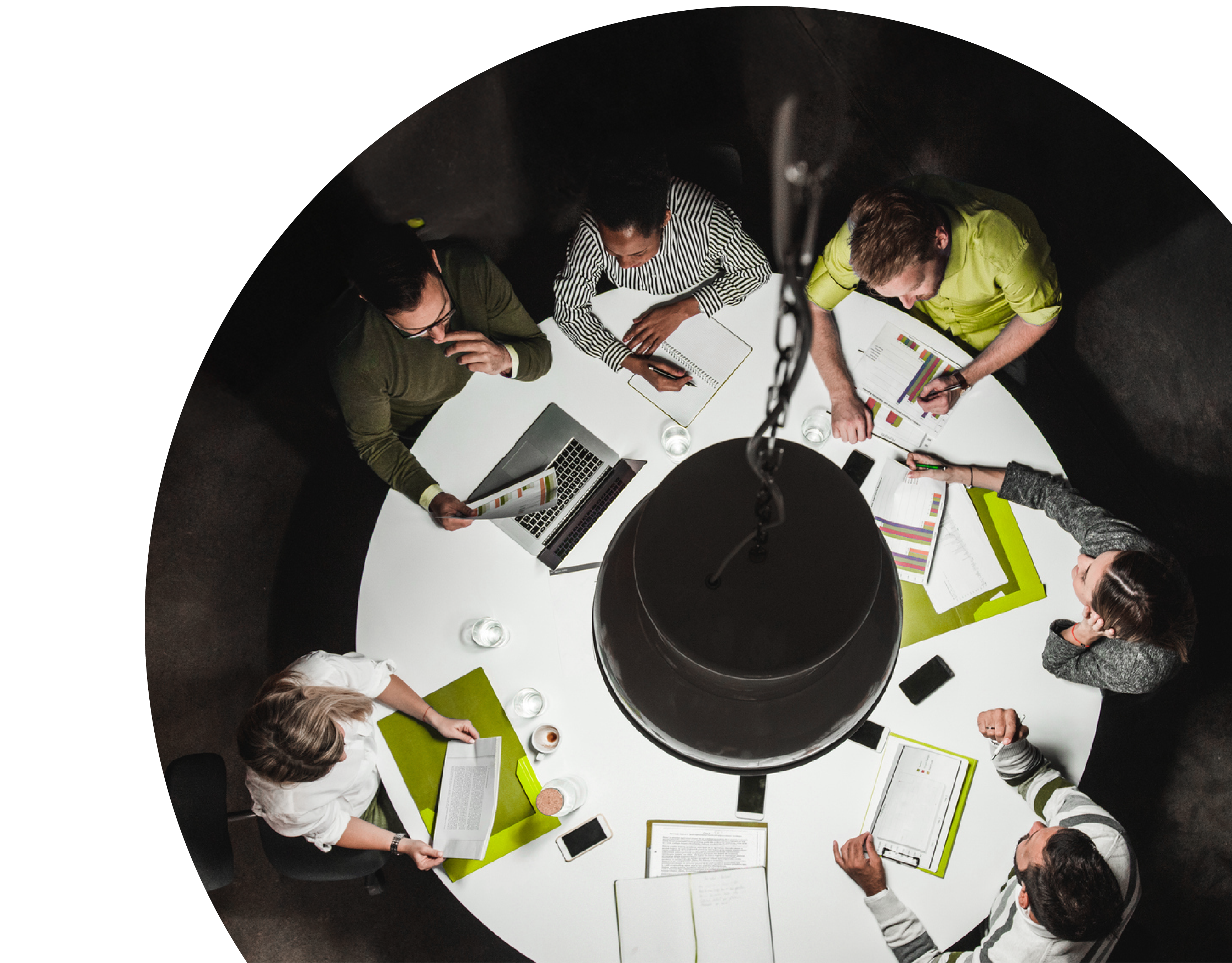 People sitting at a round table